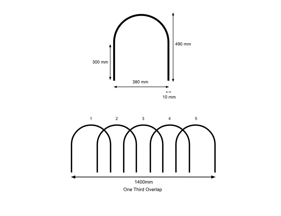 Small 5-Pack Garden Hoops - 380mm | Free Shipping Australia Wide